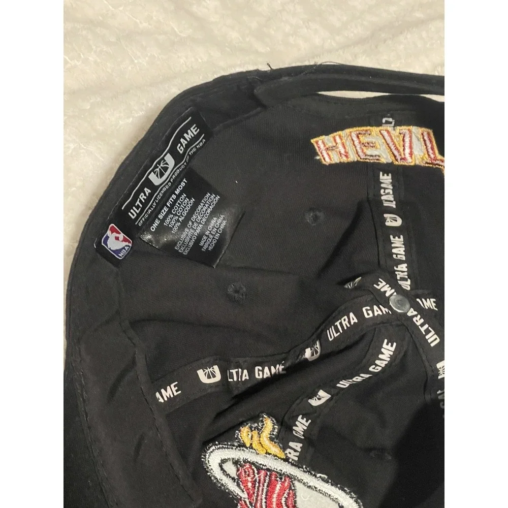 Miami Heat Black NBA Hat One Size Snapback